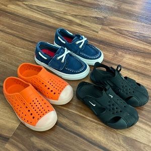 Lot of 3 toddler size 8 shoes: Native, Nike, and Polo Ralph Lauren